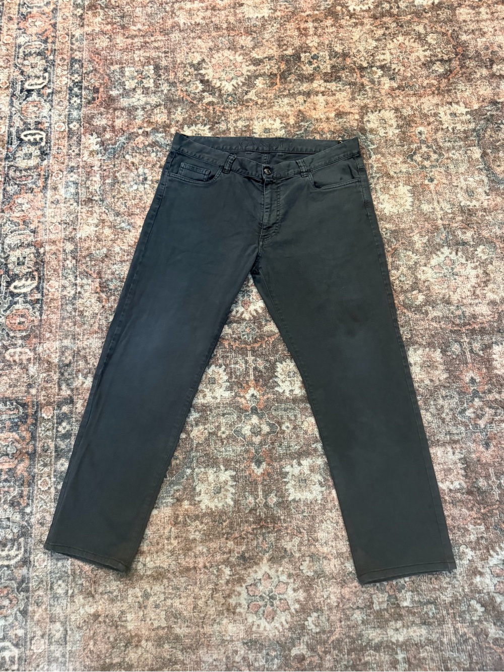 Canali Men’s Jeans Size 54 US 38 Black 5 Pocket Made in Italy Luxury